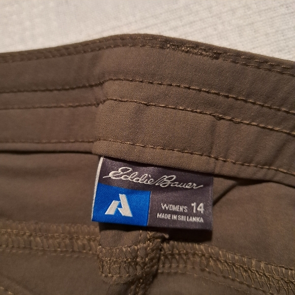 Eddie Bauer women's size 14 First Accent WR Guide Capri Slatgreen style 0794 NWT - Picture 5 of 8